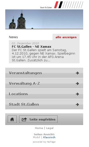 Stadt St. Gallen lanciert mobile Webseite